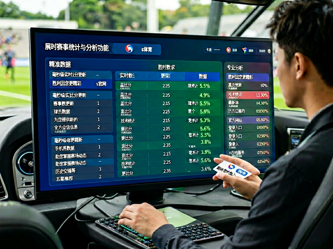 VSport数据仪表盘，展示实时赛事统计与分析功能